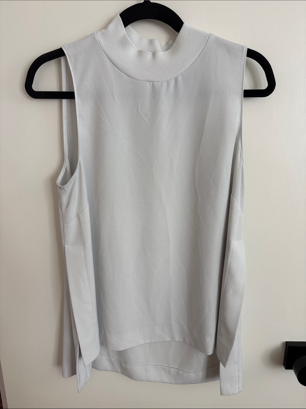 Alex Marie Light Gray Sleeveless Mock Neck Camisole